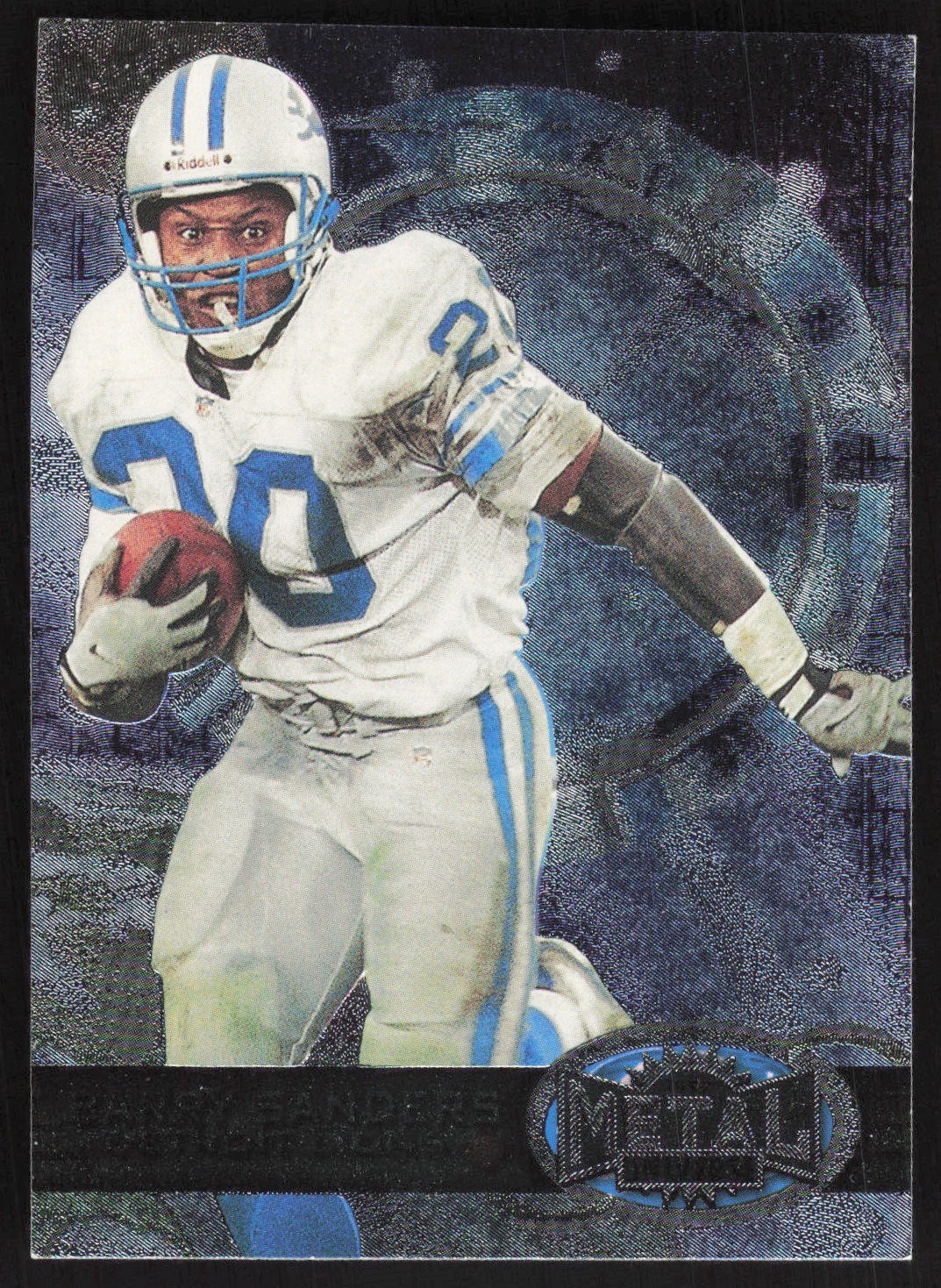 Barry Sanders #162 Football Cards 1997 Metal Universe trading card — raw and PSA graded price guide