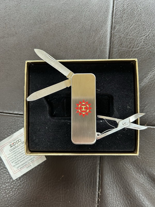 VTG. Zippo Money Clip Multi Tool Stainless Steel New In Box Scissor Knife File