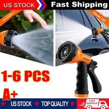 Heavy Duty Garden Hose Nozzle – 8 Spray Patterns, Leakproof, Car, Lawn, Pets Lot