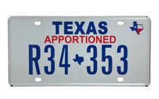 Texas Early 2000s APPORTIONED TRUCK License Plate R34-353!