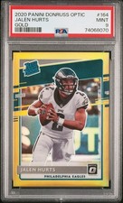 2020 Panini Donruss Optic JALEN HURTS GOLD RATED ROOKIE /10 PSA 9 MINT EAGLES 