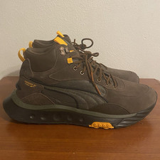 PUMA Wild Rider Mid Top Suede Sneaker Brown B...