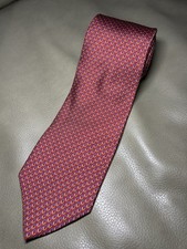 Brooks Brothers Makers 100 Silk Tie Red With Geometric Pattern BB6
