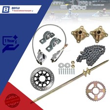 44" ATV Quad Go Kart Rear Live Axle Kit Sprocket Brake Disc Rotor Wheel Hub Cart