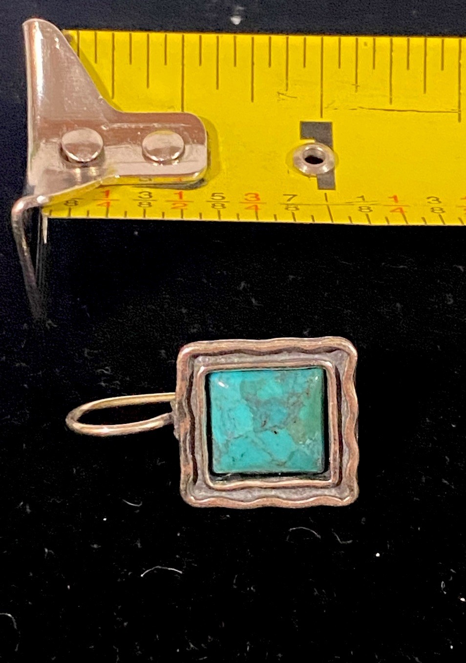 SINGLE Silpada Turquoise Dangle Drop Earring Ster… - image 4