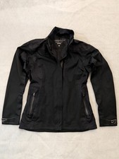 NIKE GOLF Womens Jacket Sz Small Storm-Fit BLACK Full Zip Rain Wind Athleisure