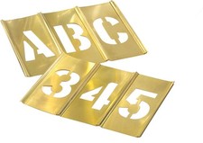 Stencil Set-Letter/Number 4" Brass 92 Pieces