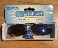 Solar Shield Polarized Clip On Sunglasses 48 rec 4 Grey Ultralight