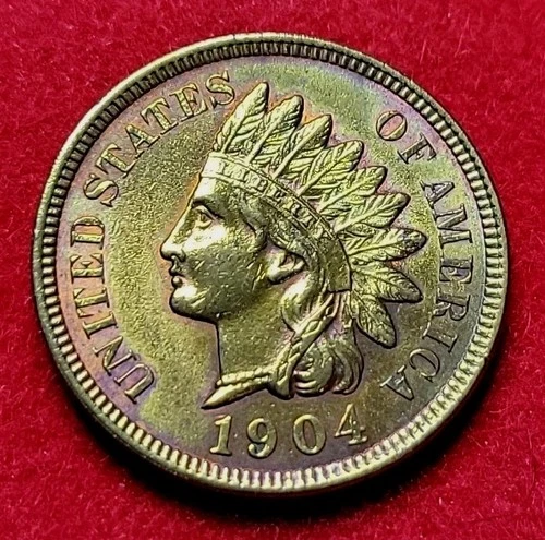 1904 IHP Indian Head 1c Cent Uncirculated Detail