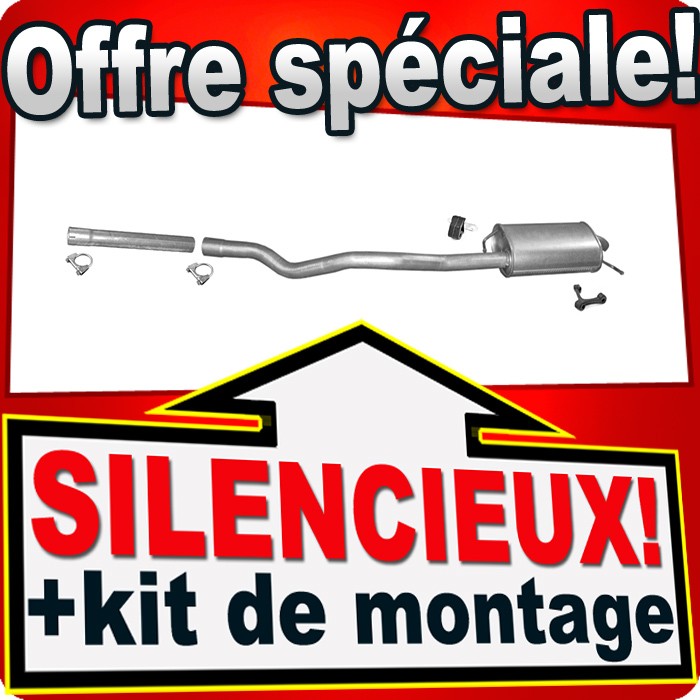 Silencieux arrière pour VW T5 Transporter 2.0i LWB après 2003
