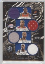2006-07 Topps Luxury Box Relics Quad Blue /49 Shawn Marion Shaun Livingston 0af