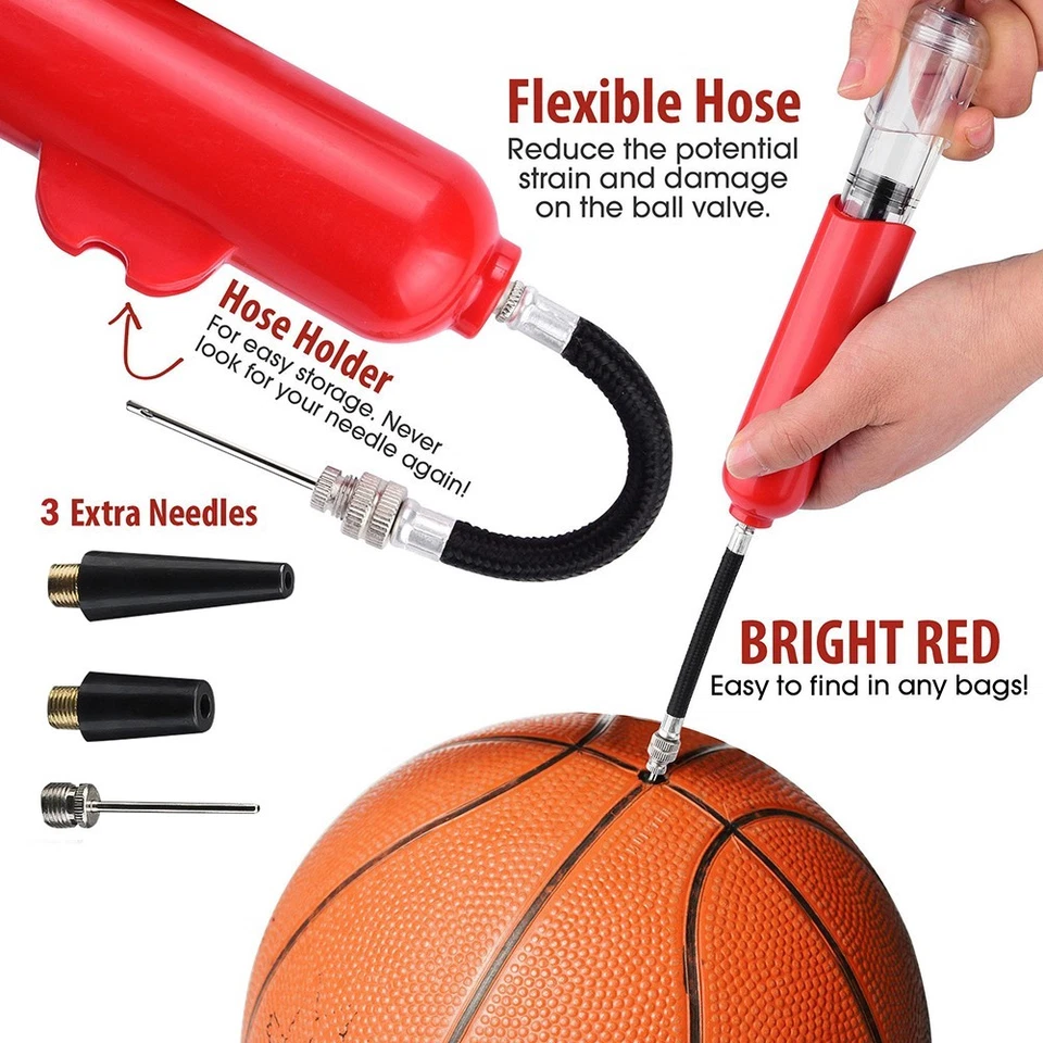 Basketball Inflator Air Pump Dual Action Football Volleyball 100g 16*3.5cm - image 4 of 4