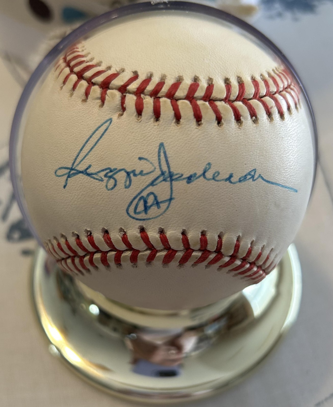 Reggie Jackson Autographed American League Baseball with #44