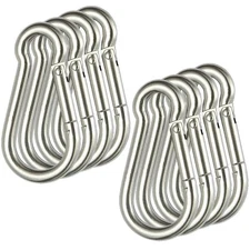 MFOREVER Spring Snap Hook 304 Stainless Steel Carabiner Camping Hiking Travel...