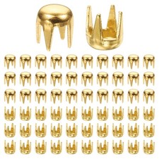 Leather Drilling Machine 100pcs - 3mm Round Nails for Crafts - Gold