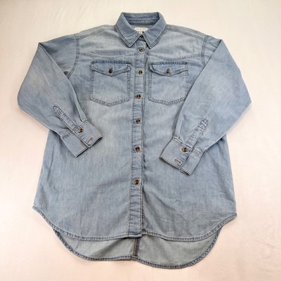 Sofia Jeans by Sofia Vergara Denim Button Up Long Sleeve Shirt Women s Size XS