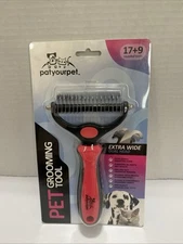 Dog & Cat Grooming Tool. 2 Sided Blades To Get The Mats Out. Shedding Blade