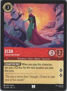 Disney Lorcana Elsa - Concerned Sister 125/204 Uncommon - Winterspell