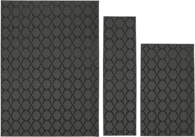 Sparta Area Rug Set, 3-Piece (5'X7', 3'X4', 24''X60''), Cinder Gray