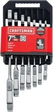 New CRAFTSMAN CMMT87010 7-Piece SAE Ratcheting Flex Head Combination Wrench Set
