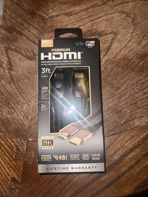Ultra Pro 3ft Premium HDMI Ultra High Speed Ethernet Braided Audio Video Cable