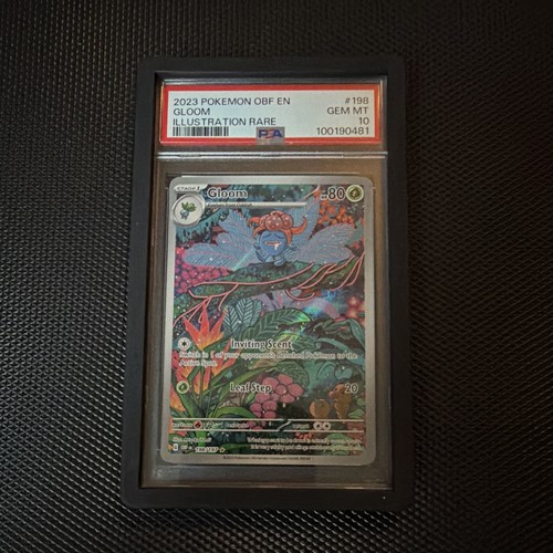 Pokemon 2023 SV03 Obsidian Flames Gloom 198/197 Illustration Rare Holo PSA 10