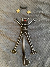 Primative wooden Hanging Cat Halloween Decor