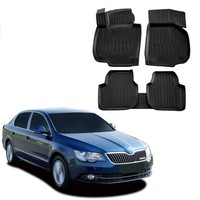 Gummi FußMatten Gummimatten FüR Skoda Superb 2 2008-2015 5-Tlg Scoutt