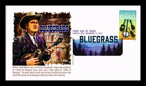 US COVER PANDA CACHET FIRST DAY OF ISSUE HIGH LONESOME SOUND BLUEGRASS
