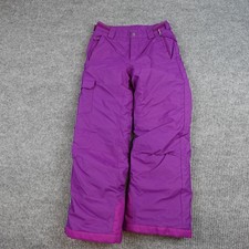 Columbia Ski Pants Girls 10-12 Purple Omni-Tech Insulated Snow Waterproof