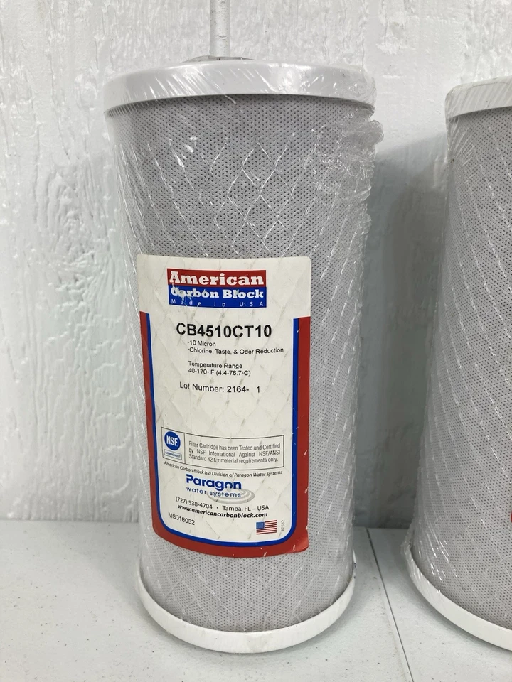 Filtro de agua de carbono Paragon Water Systems 10 micras 4,5 x 10 CB4510CT10 Foto 2 de 4