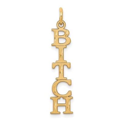 10k Gelbgold 5 Buchstaben sprechender Charm Anhänger L 32mm, B 6mm