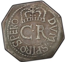 England - 1648 Charles I Octagonal Pontefract Siege Shilling - PCGS VF35 - RARE!