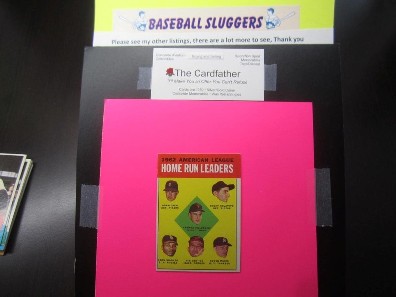 1963 TOPPS BASEBALL AL HOME RUN LEADERS CARD #4 KILLEBREW CASH MARIS & MORE LOOK