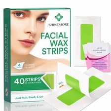 Facial Wax Strips for hair removal - Hypoallergenic for All Skin Types - - Ge...