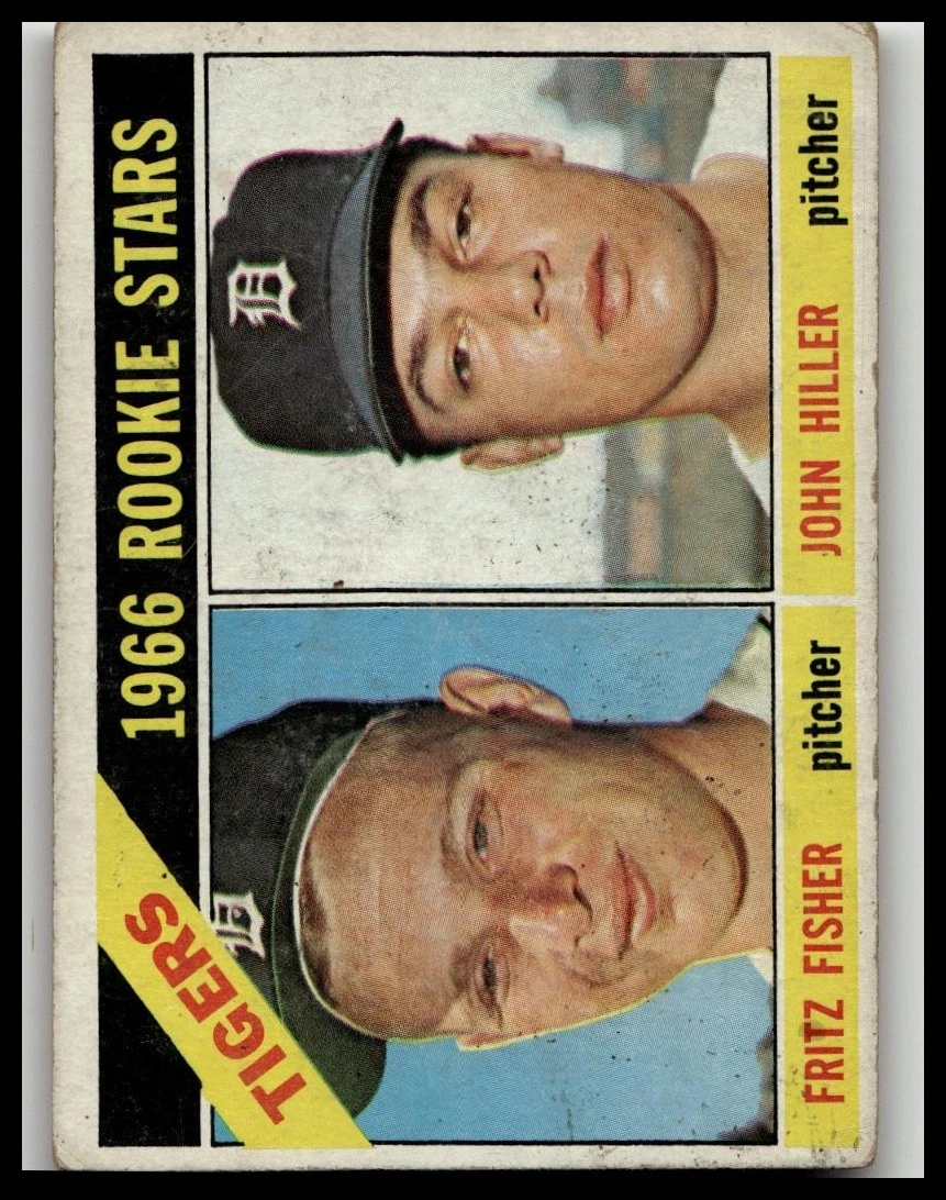 1966 Topps Baseball #209 Fritz Fisher John Hiller Rookie RC GDVG Detroit Tigers