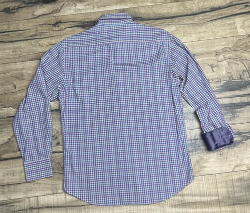 Bristol & Bull Mens Size M Button Down Dress Shirt Long Sleeve Multicolor Check - Picture 7 of 10