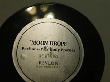 REVLON MOON DROPS PERFUMED DUSTING POWDER 6 OZ NEW OPEN CONTAINER VTG HTF