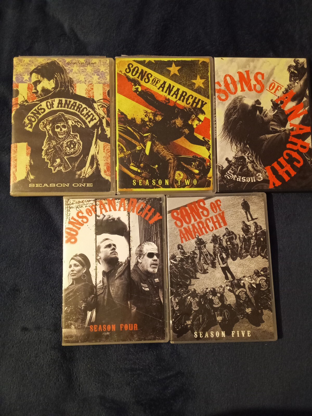 Sons Of Anarchy Complete Seasons 1 Thru 5 Dvd.