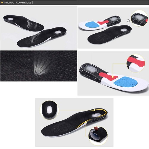 Insoles Gel Orthotic Sport Running Insert Arch Support Inner Cushion Shoe Pad - Picture 16 of 18