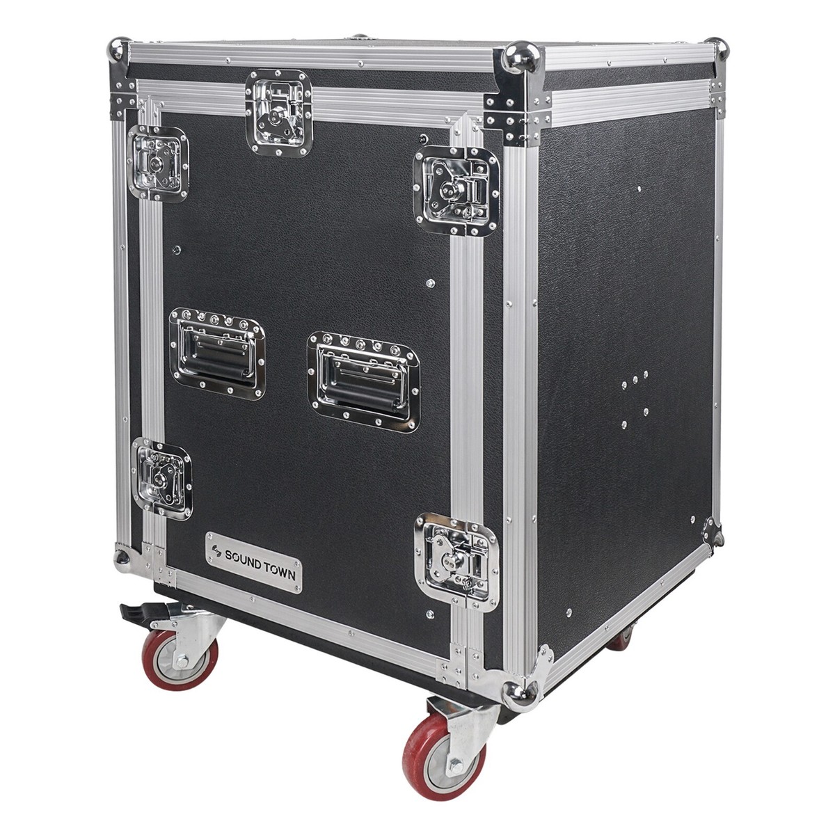 Sound Town 14U PA DJ Rack Road Case 11U Slant Mixer Top 20