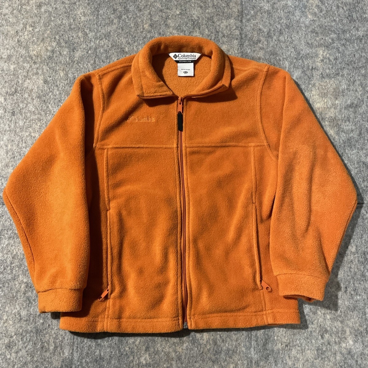 Columbia Jacket Youth 10/12 Fleece Full Zip Burnt Orange With