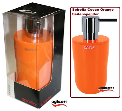 Spirella Cocco Orange Seifenspender Spender Markenprodukt Swiss Design