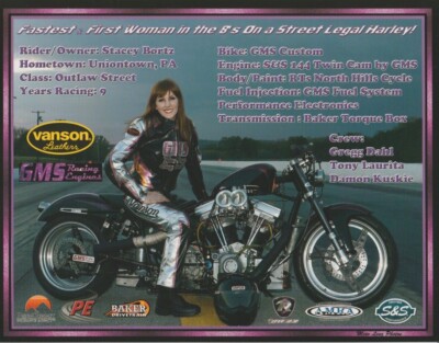ステイシー STACEY MC 2016 Stacey Bortz World's Fastest Street Harley-Davidson Drag