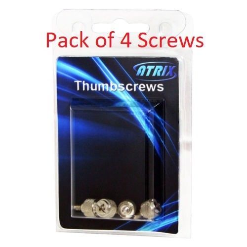 PC Case Thumb Screws 4 Pack for Computer Cases and Chassis etc Silver + Free P&P - Picture 1 of 1
