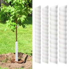 4 Pcs Tree Trunk Protector-2 Size Plastic Spiral Tree Guard Tree Trunk Protec...