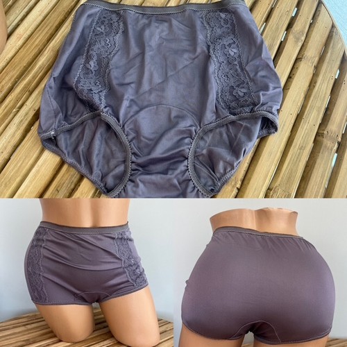 NWOT VINTAGE GRANNY MUSHROOM GUSSET 1980s NYLON PANTIES sz 6