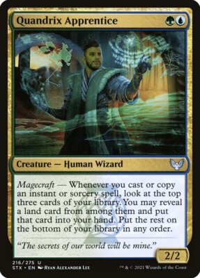 MTG Quandrix Apprentice (216/447) Strixhaven School of Mages LP