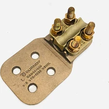 BURNDY # NAH4444N REVERSIBLE CAP TERMINAL 4 PAD HOLES BOLTED