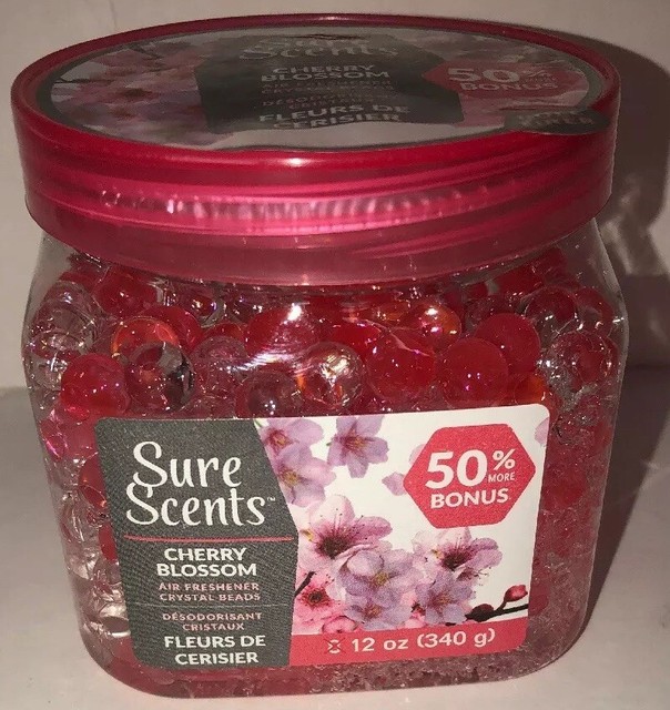 Sure Scents Cherry Blossom Air Freshener Crystal Gel Beads Scent